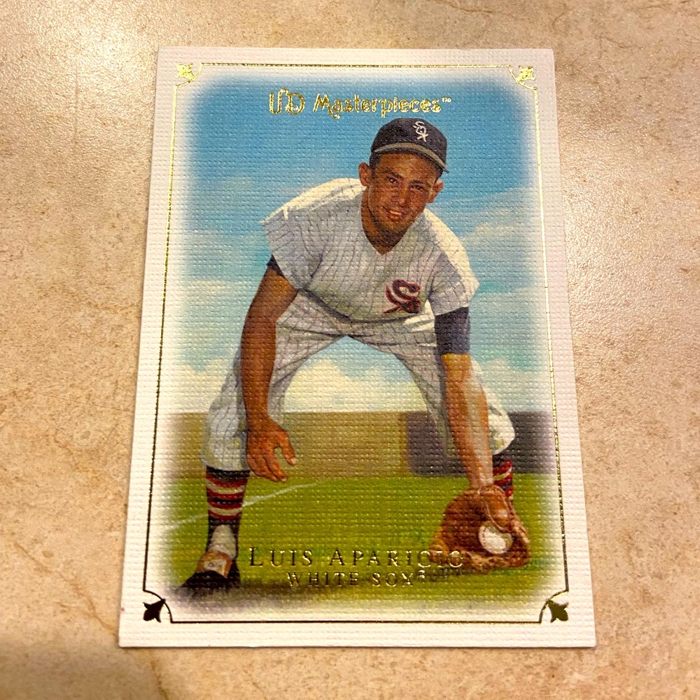 Luis Aparicio Chicago White Sox 2007 green masterpieces Upper Deck card
